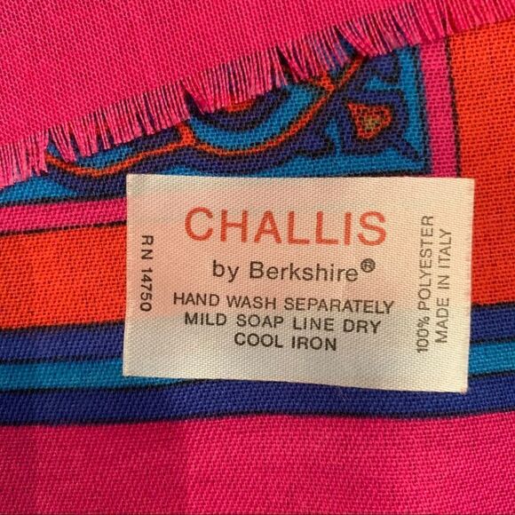 Made in Italy Challis Floral print scarf - Picture 2 of 4